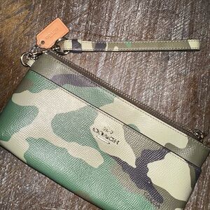 Coach Camo Wristlet